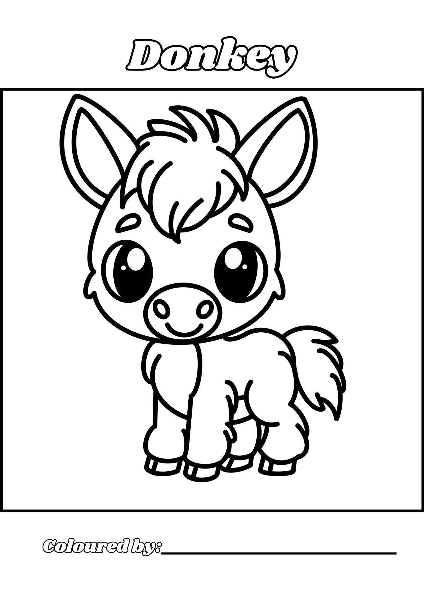 Donkey Digital Colouring Pages (PDF File)