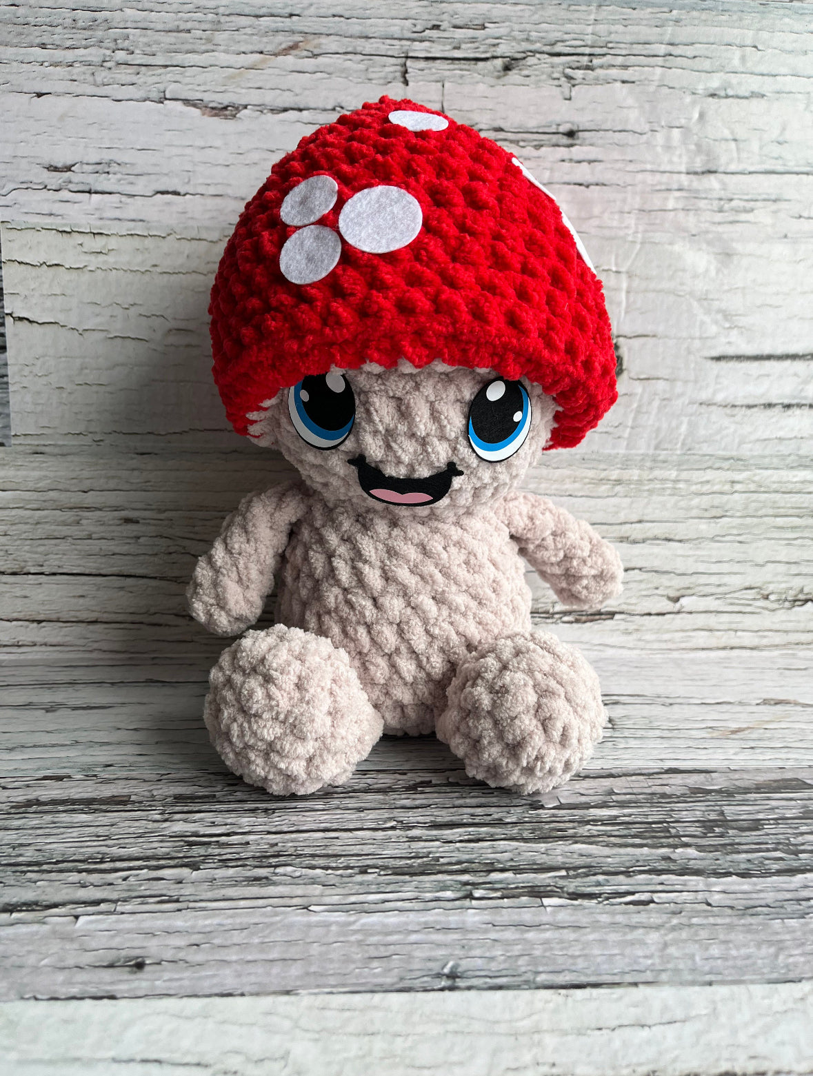 Mini Funguy Digital Crochet Pattern, Low Sew (PDF Pattern)