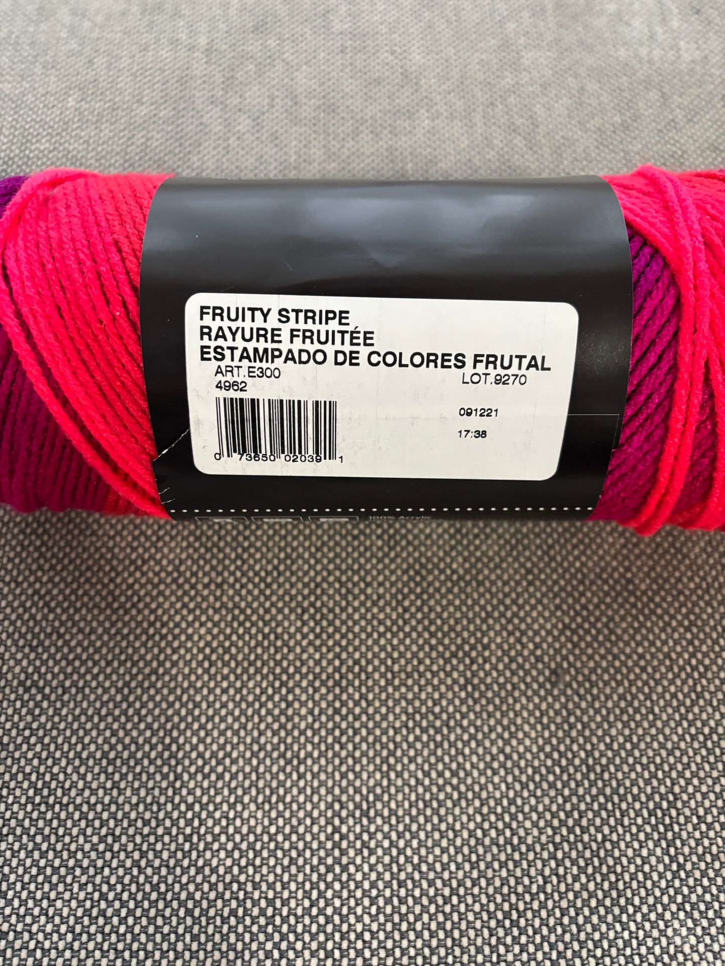 Red Heart Super Saver Stripes ~ Fruity Stripes