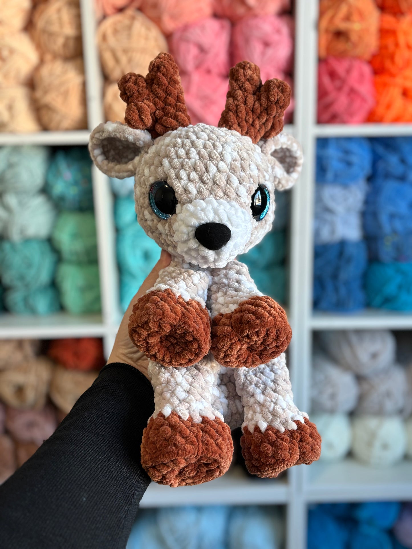 Gumdrop the Reindeer Snuggler - Huggable plushie