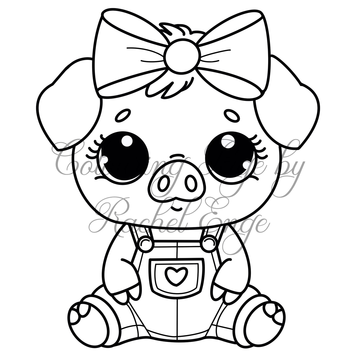 Piggy Colouring Page