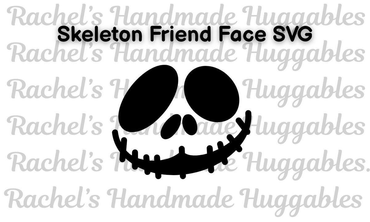 Skeleton Friend Face SVG
