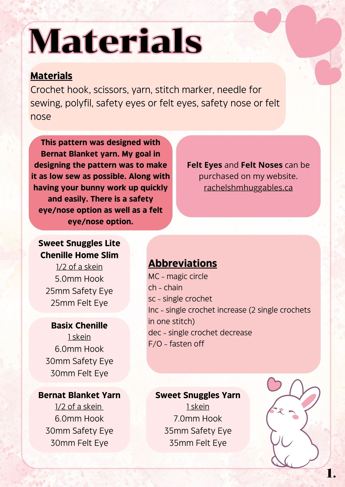 Bunny Low Sew Crochet Pattern