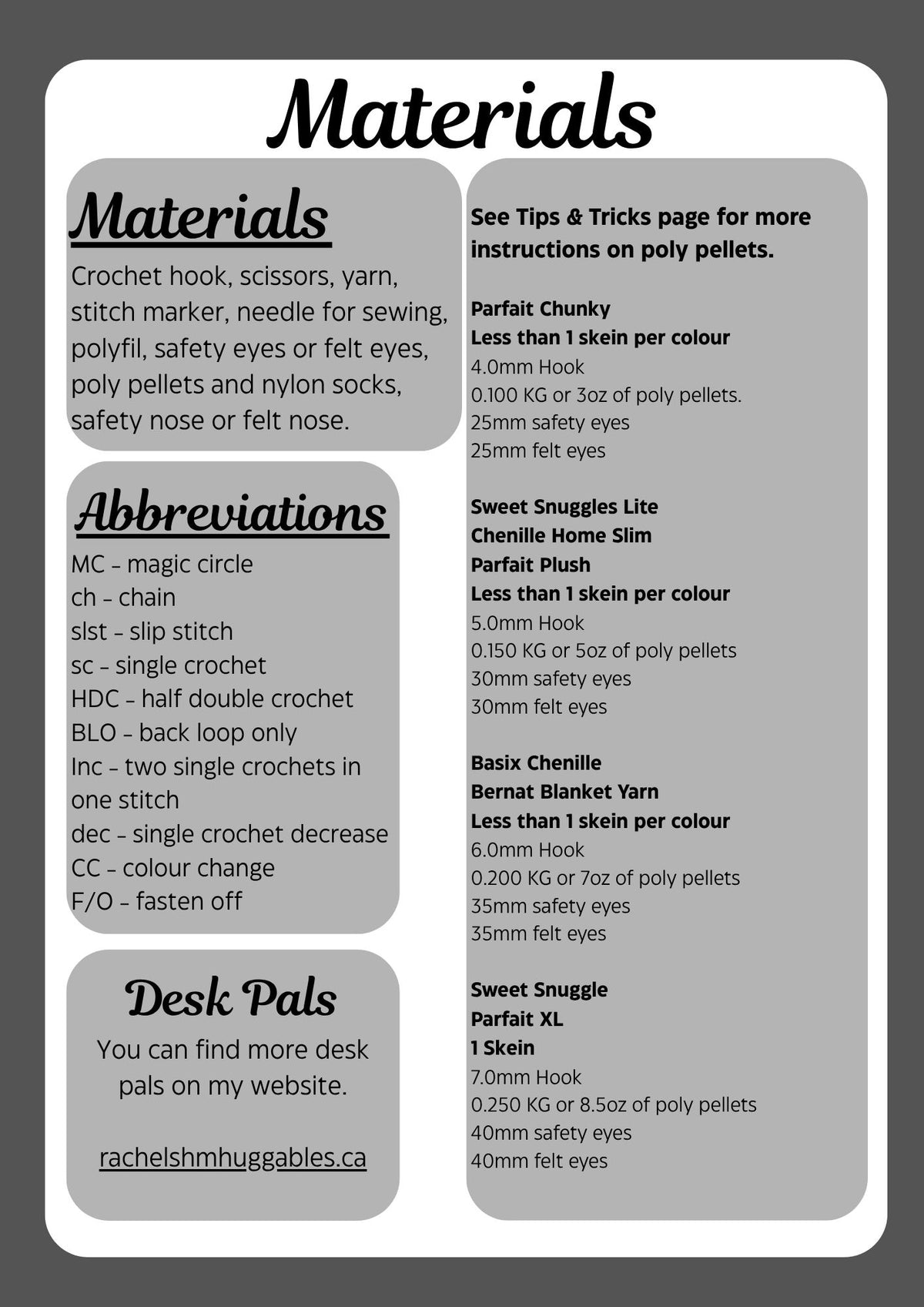 Skeleton Friend Desk Pal No Sew Digital Crochet Pattern (PDF Pattern)