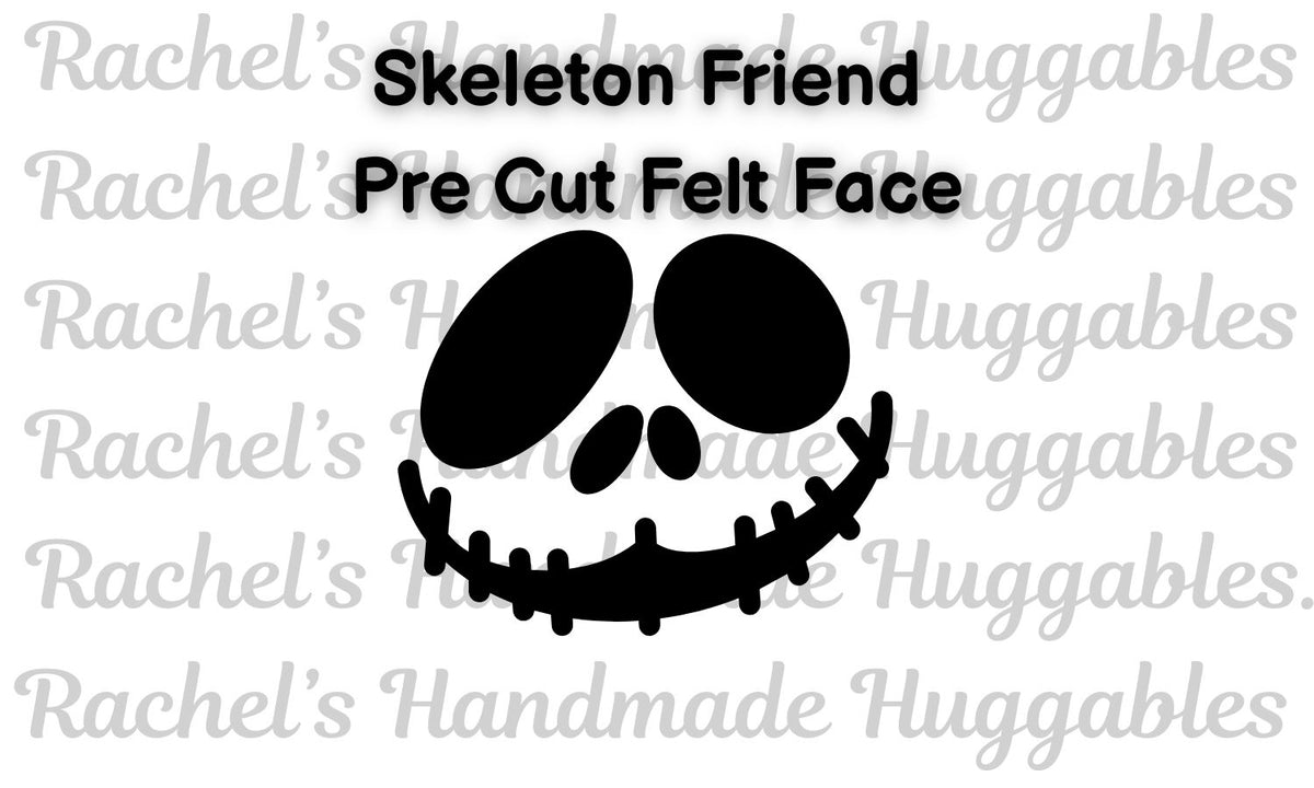 Skeleton Friend Pre-Cut Felt Face 3 pack