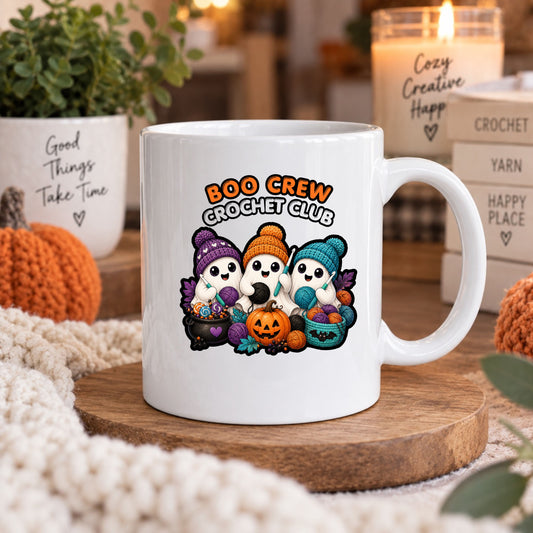 Boo Crew Ghost Halloween Ceramic Mug (11oz/15oz)
