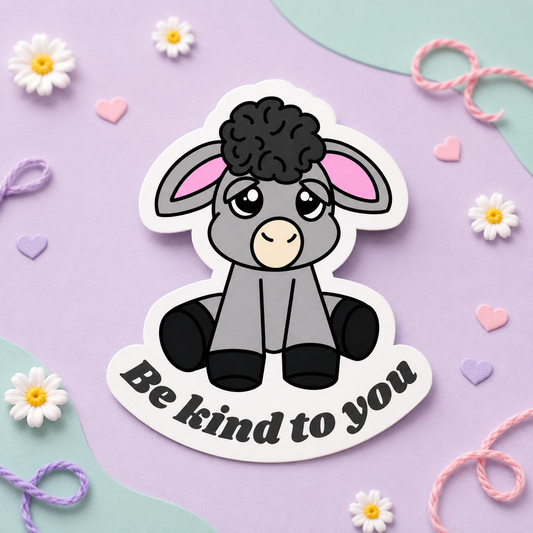 Dylan the Donkey — “Be Kind to You” Sticker