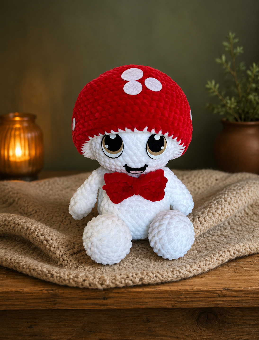 Myco Mushroom Digital Crochet Pattern, Low Sew (PDF Pattern)
