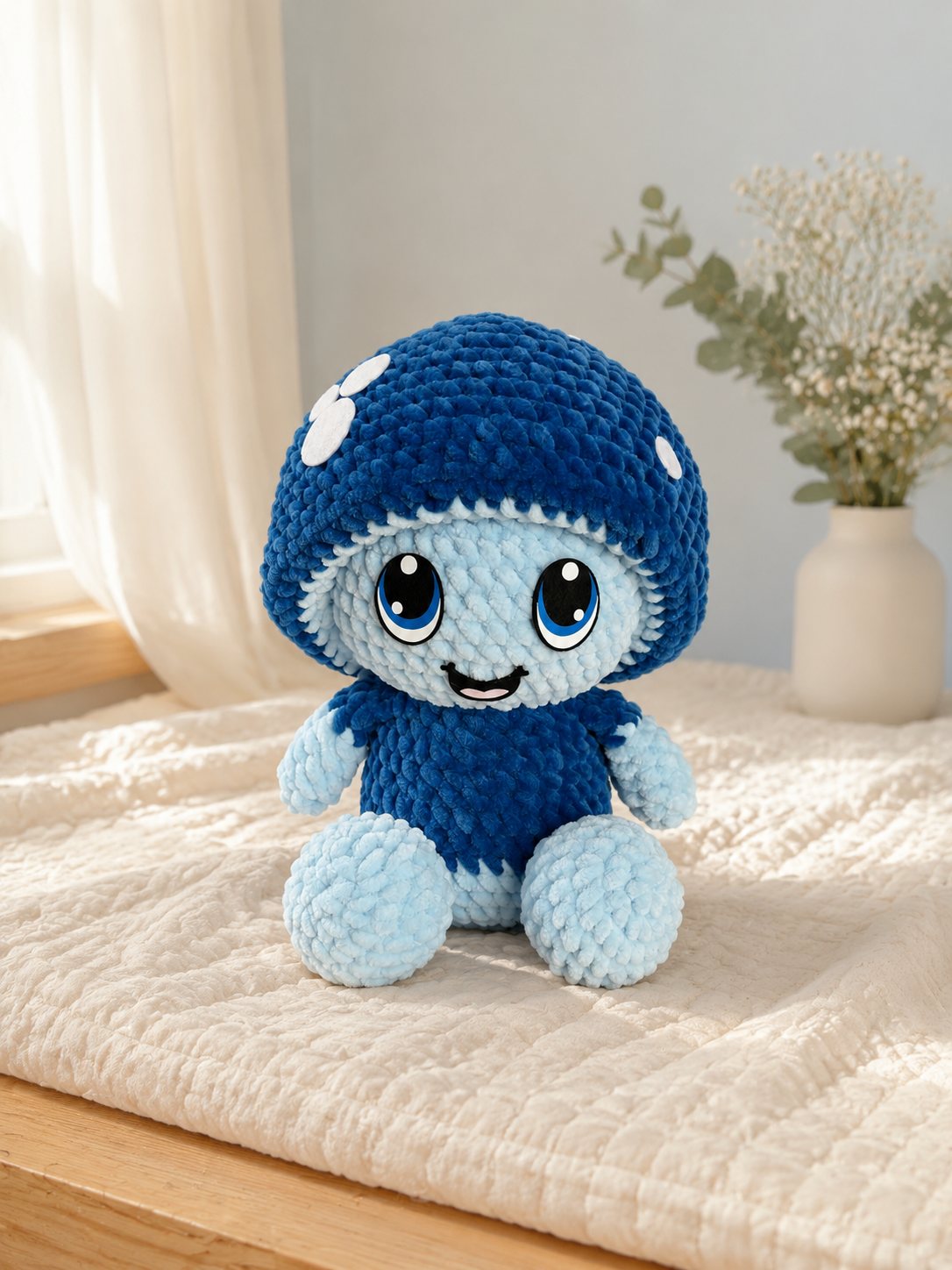 Myco Mushroom Digital Crochet Pattern, Low Sew (PDF Pattern)