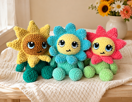 Flower Baby Digital Crochet Pattern, Low Sew (PDF Pattern)