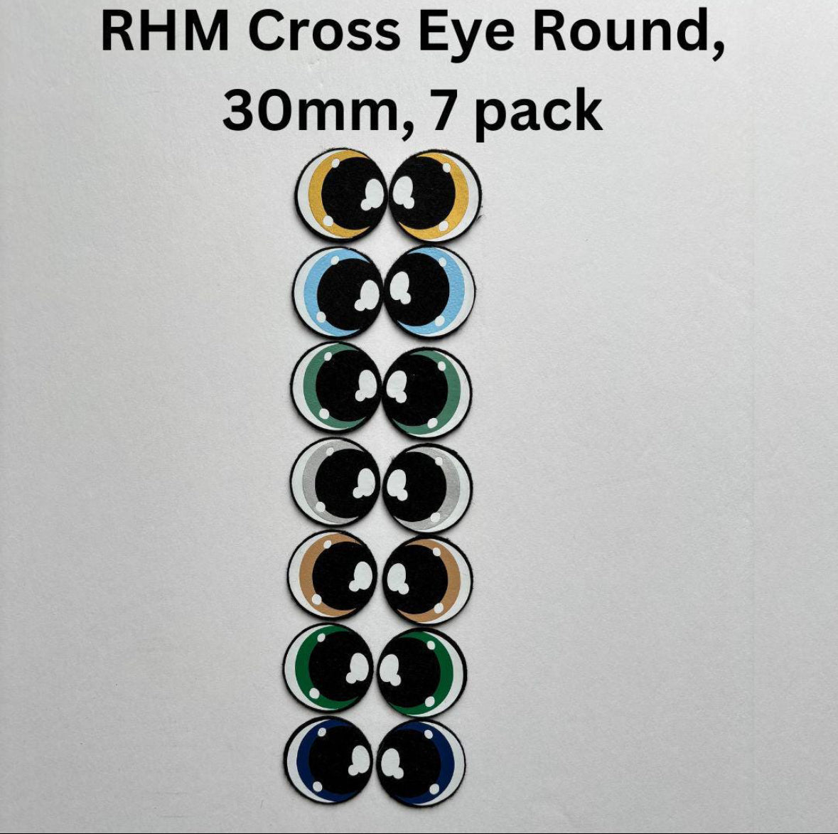 Felt Eyes ~ RHM Cross Eye Round