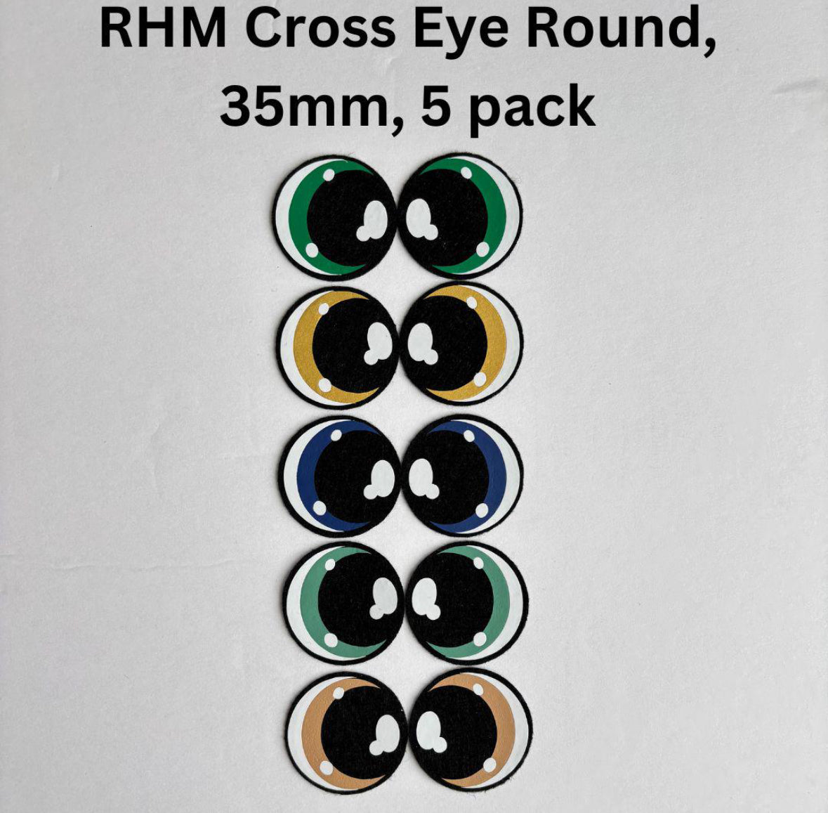 Felt Eyes ~ RHM Cross Eye Round