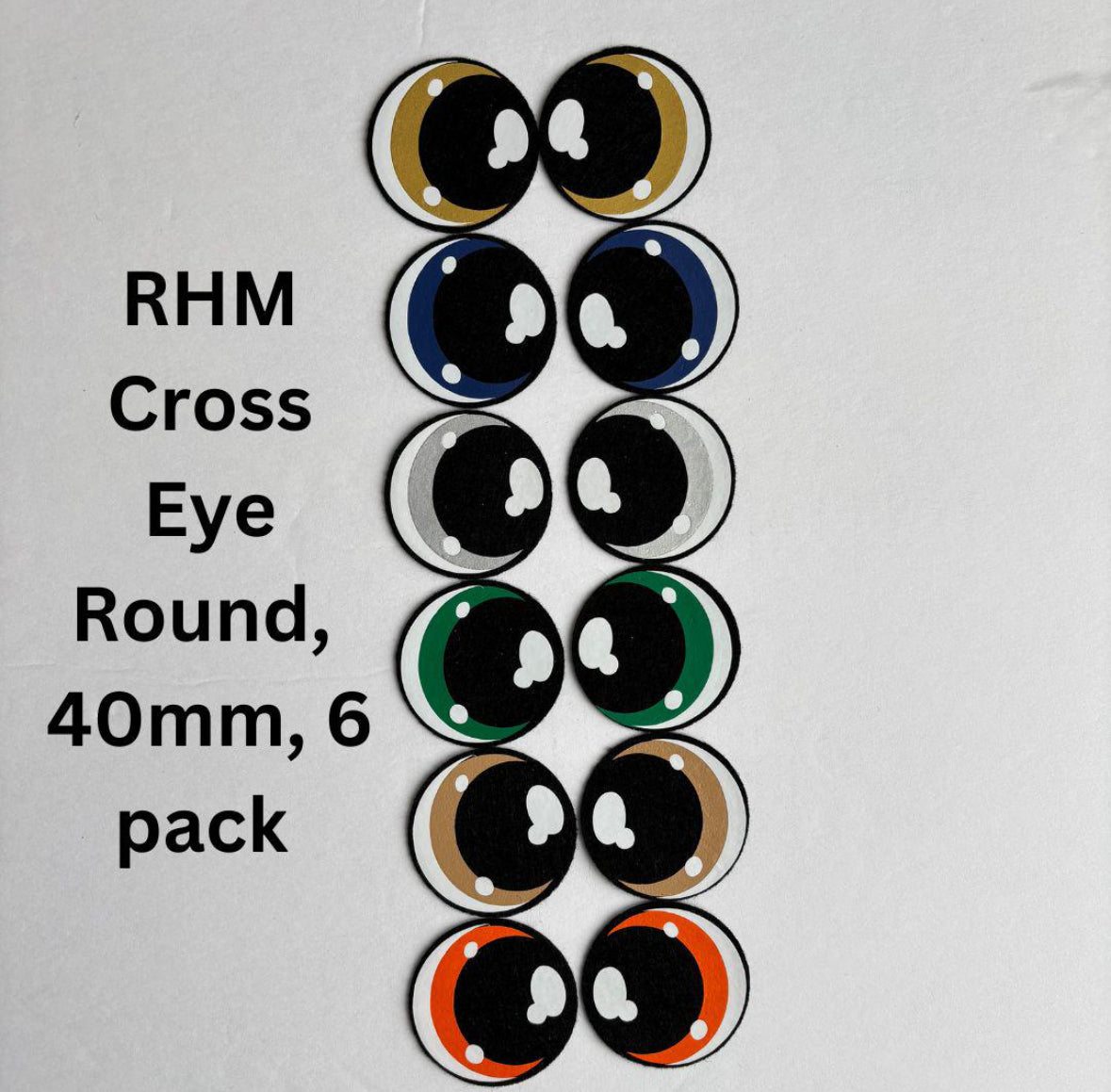 Felt Eyes ~ RHM Cross Eye Round