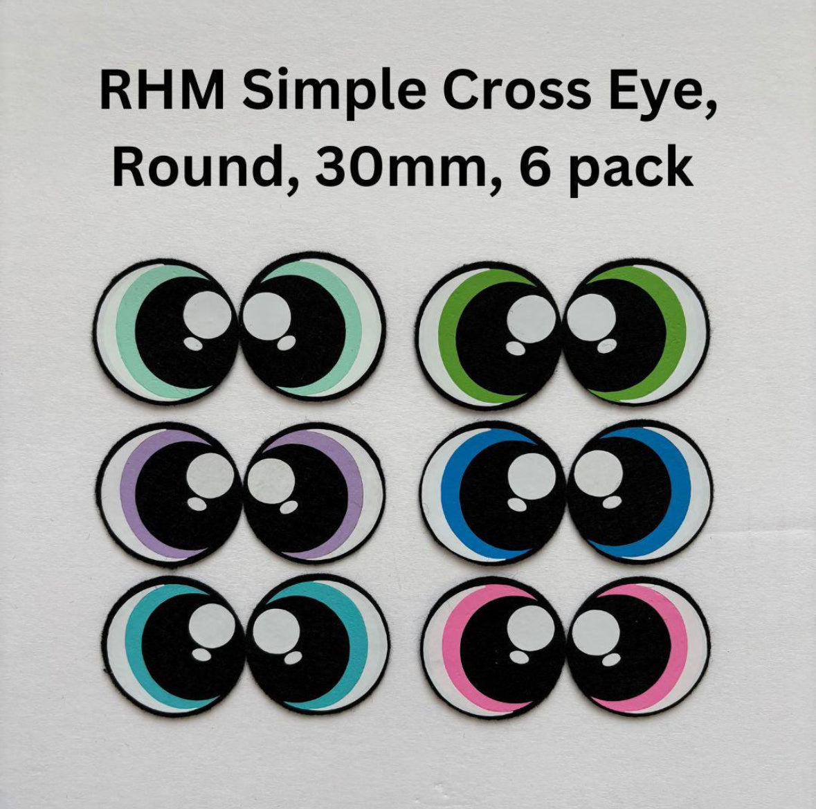 Felt Eyes ~ RHM Simple Cross Eye Round