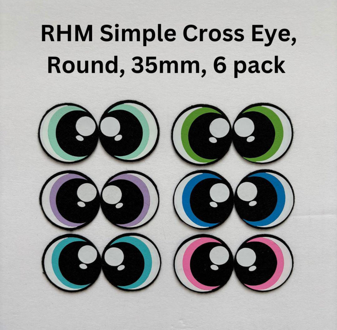 Felt Eyes ~ RHM Simple Cross Eye Round