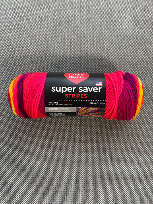 Red Heart Super Saver Stripes ~ Fruity Stripes