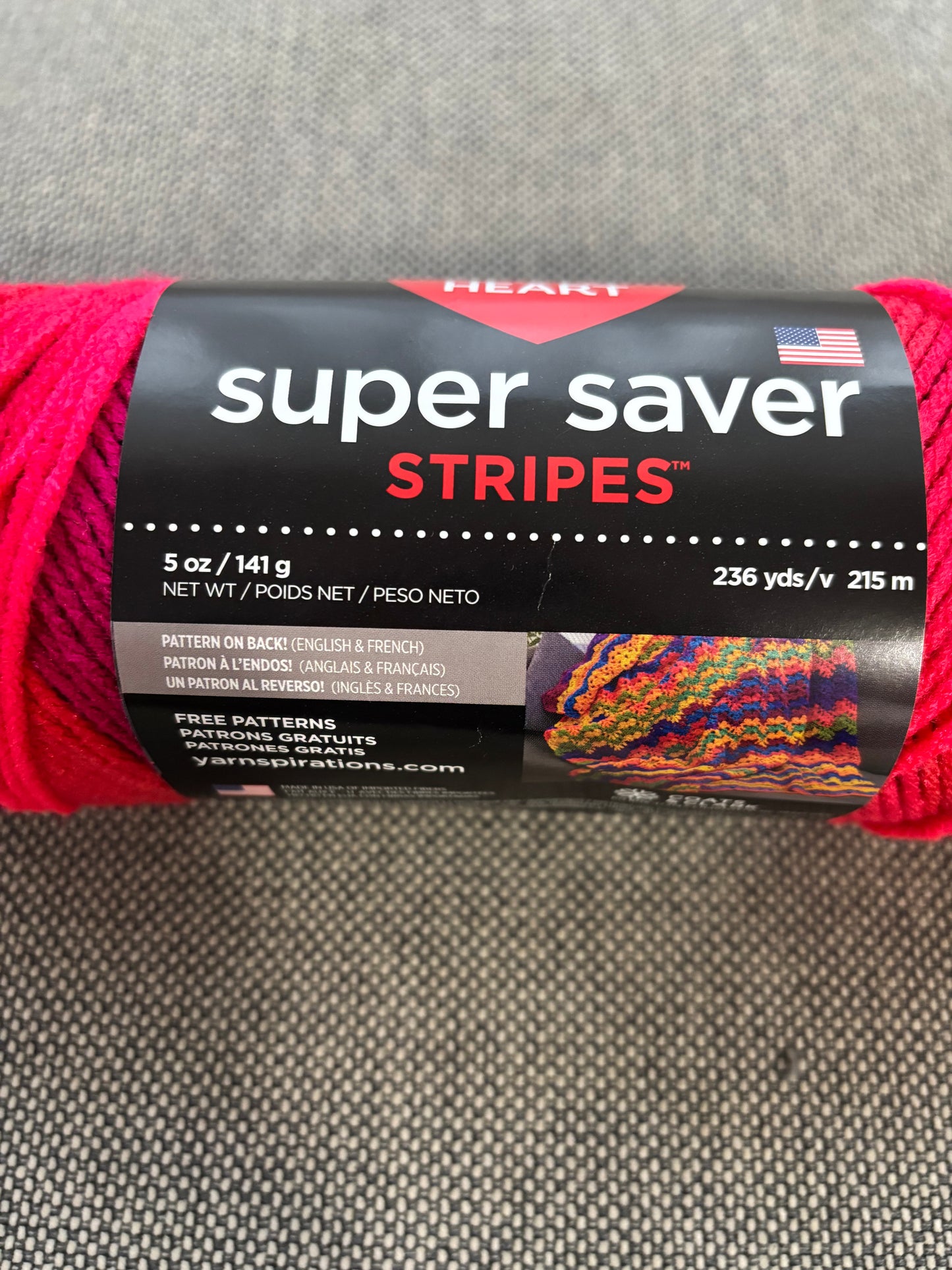 Red Heart Super Saver Stripes ~ Fruity Stripes