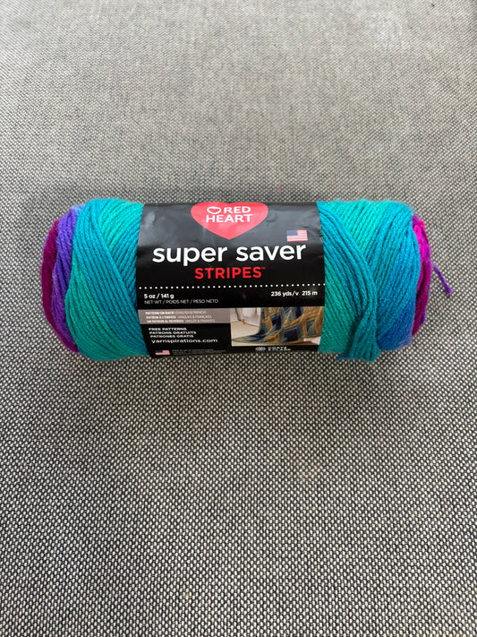 Red Heart Super Saver Stripes ~ Polo Stripes