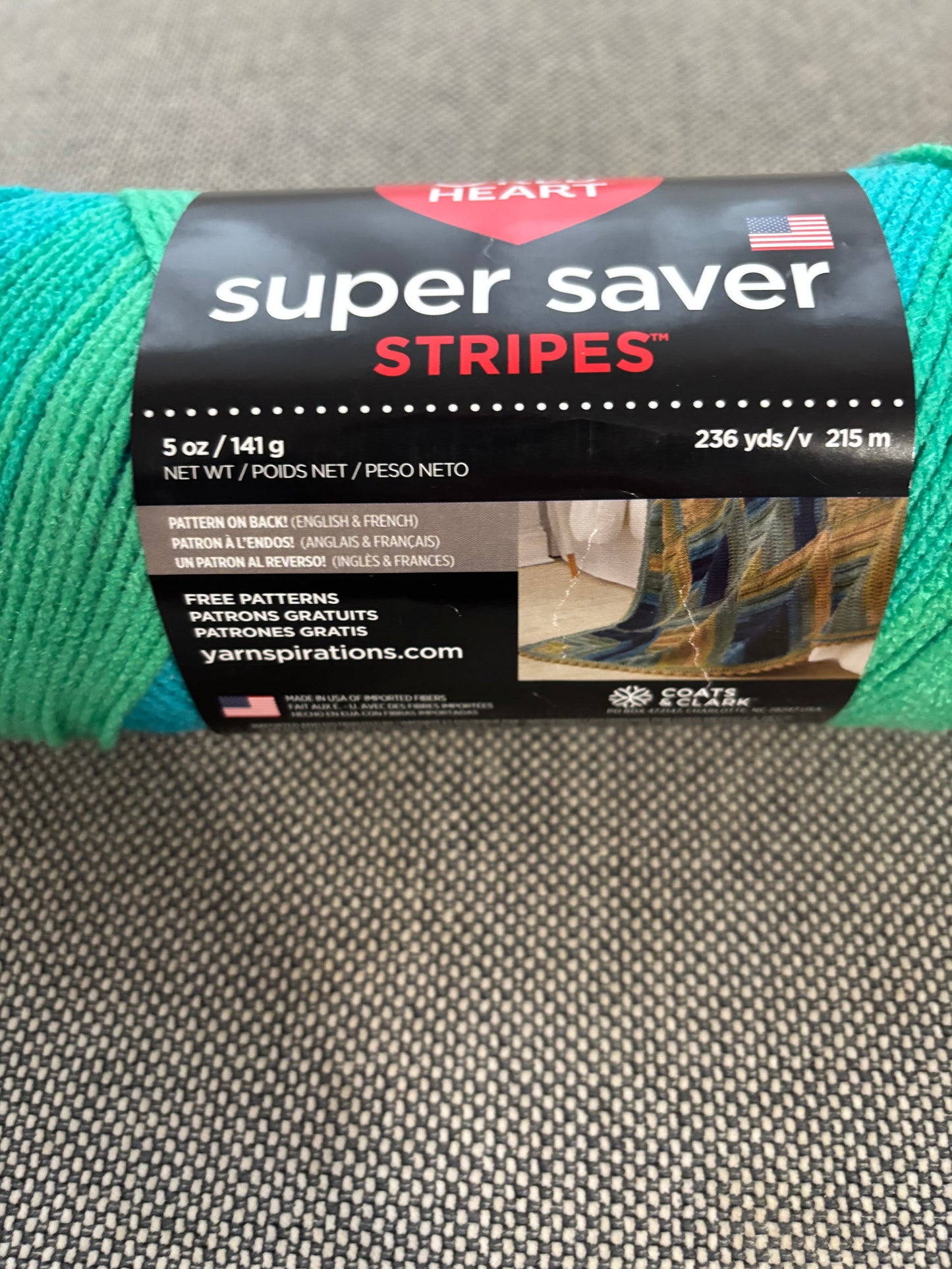 Red Heart Super Saver Stripes ~ Cool Stripes
