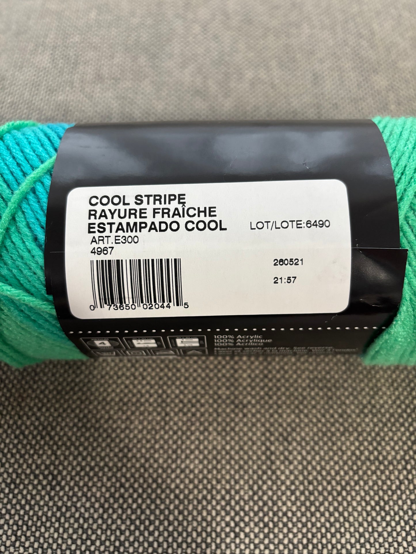 Red Heart Super Saver Stripes ~ Cool Stripes