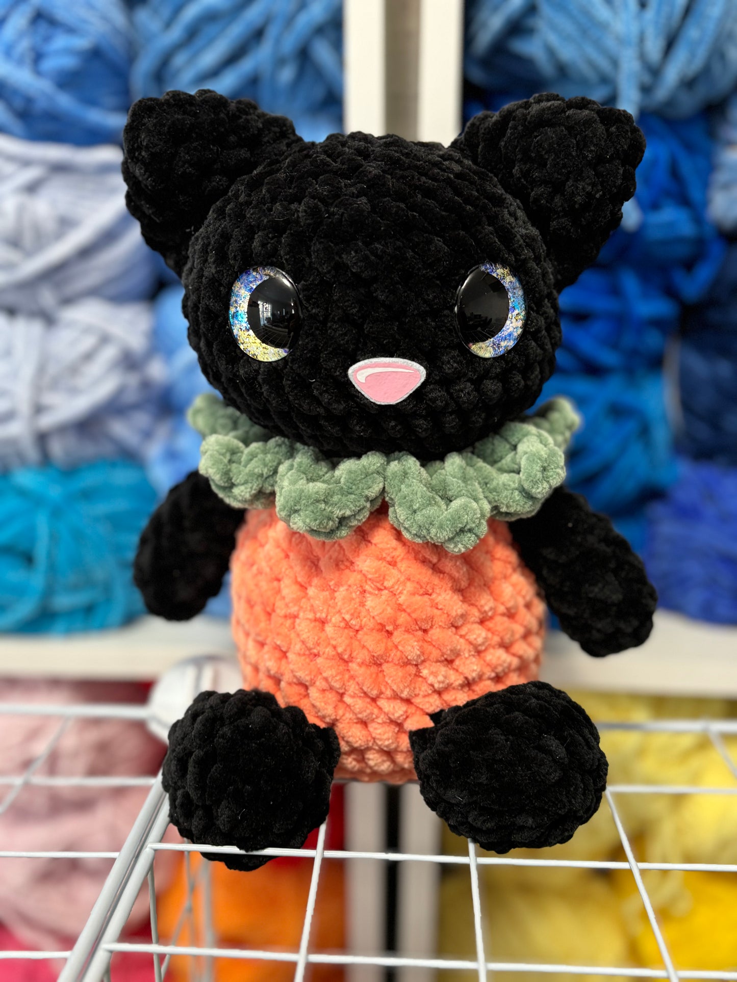 Pumpkin Kitty Huggable Plushies