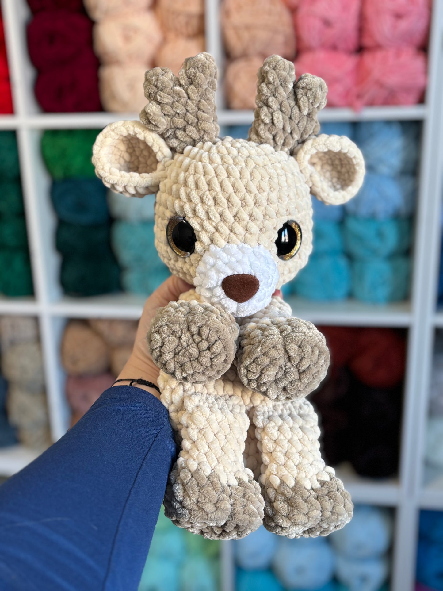 Gumdrop the Reindeer Snuggler - Huggable plushie