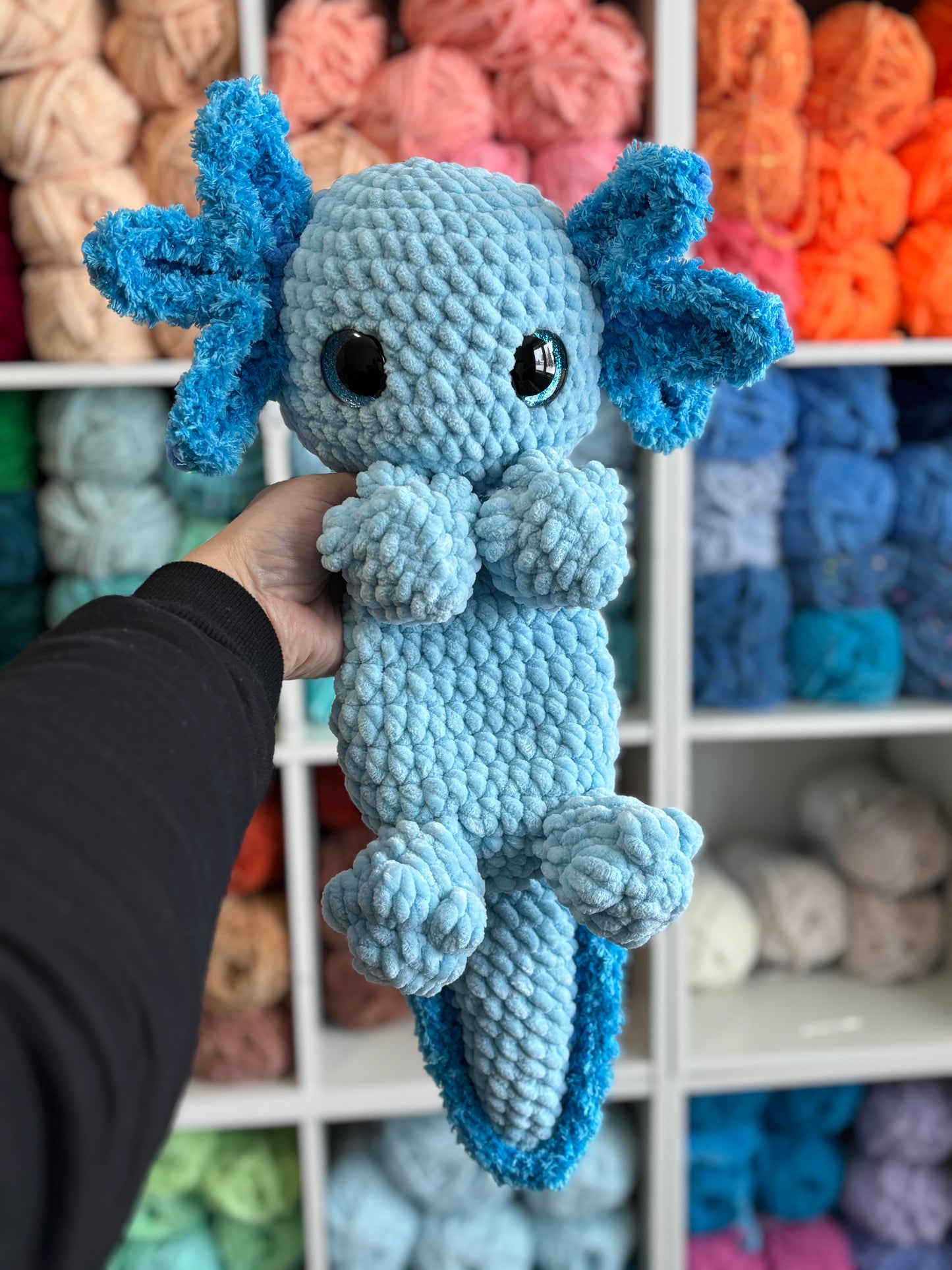 Lily the Axolotl Snuggler Huggable Plushie