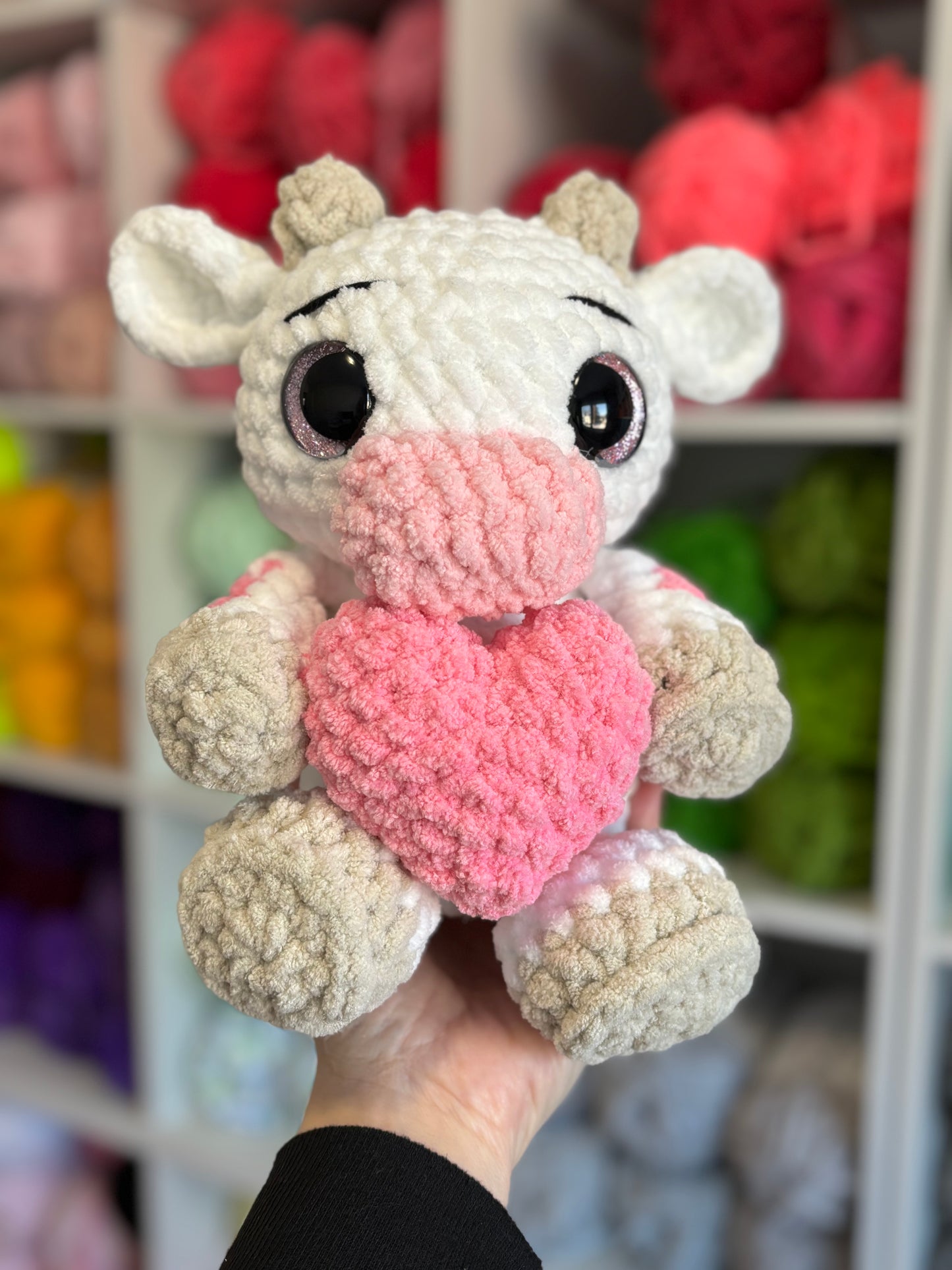 Cow and Highland Cow Digital Crochet Pattern, Low Sew (PDF Pattern)