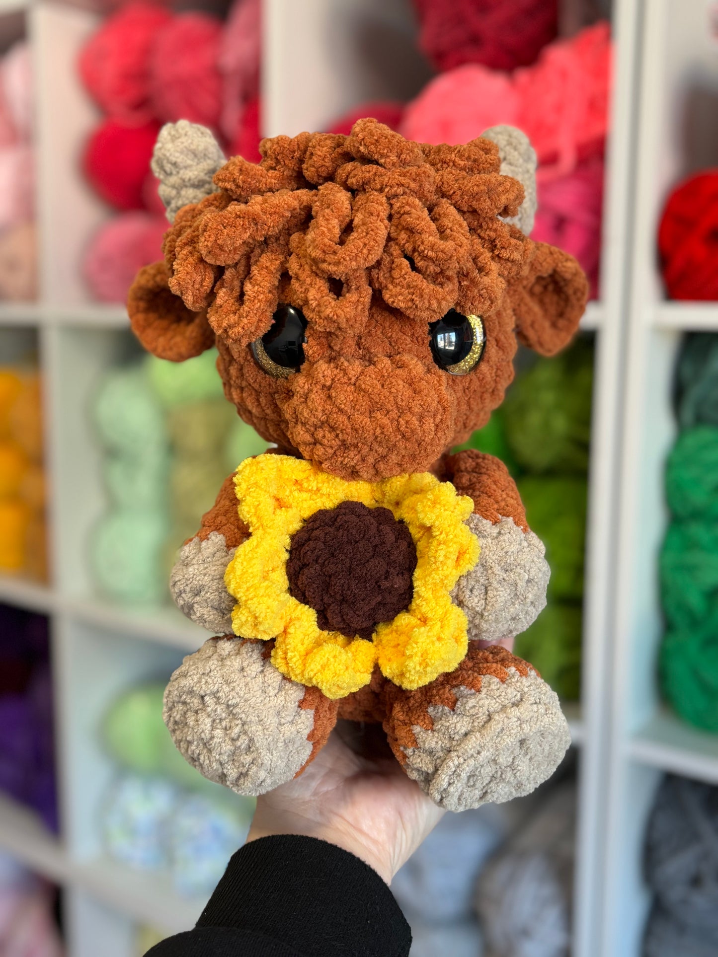 Cow and Highland Cow Digital Crochet Pattern, Low Sew (PDF Pattern)