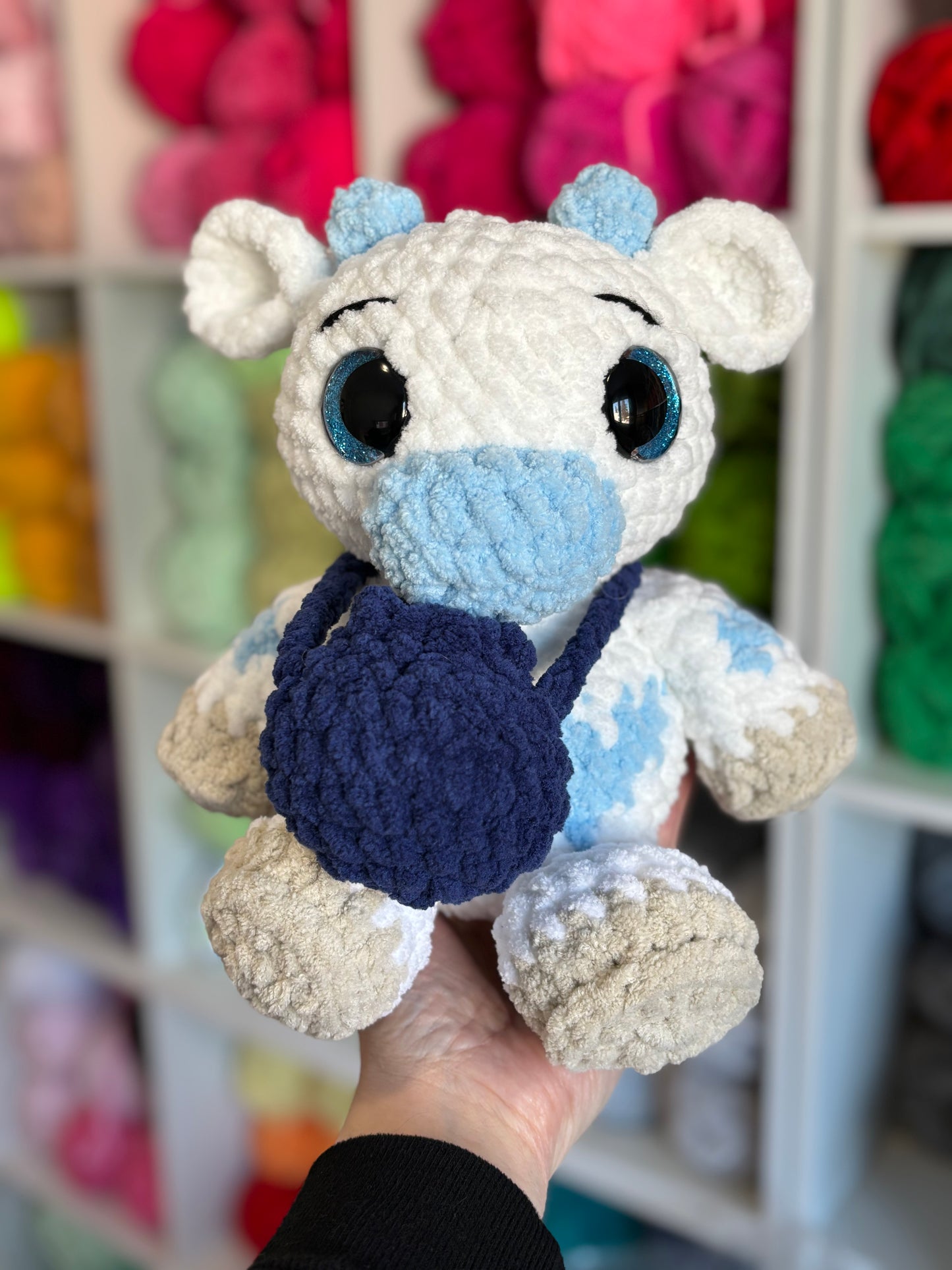 Cow and Highland Cow Digital Crochet Pattern, Low Sew (PDF Pattern)