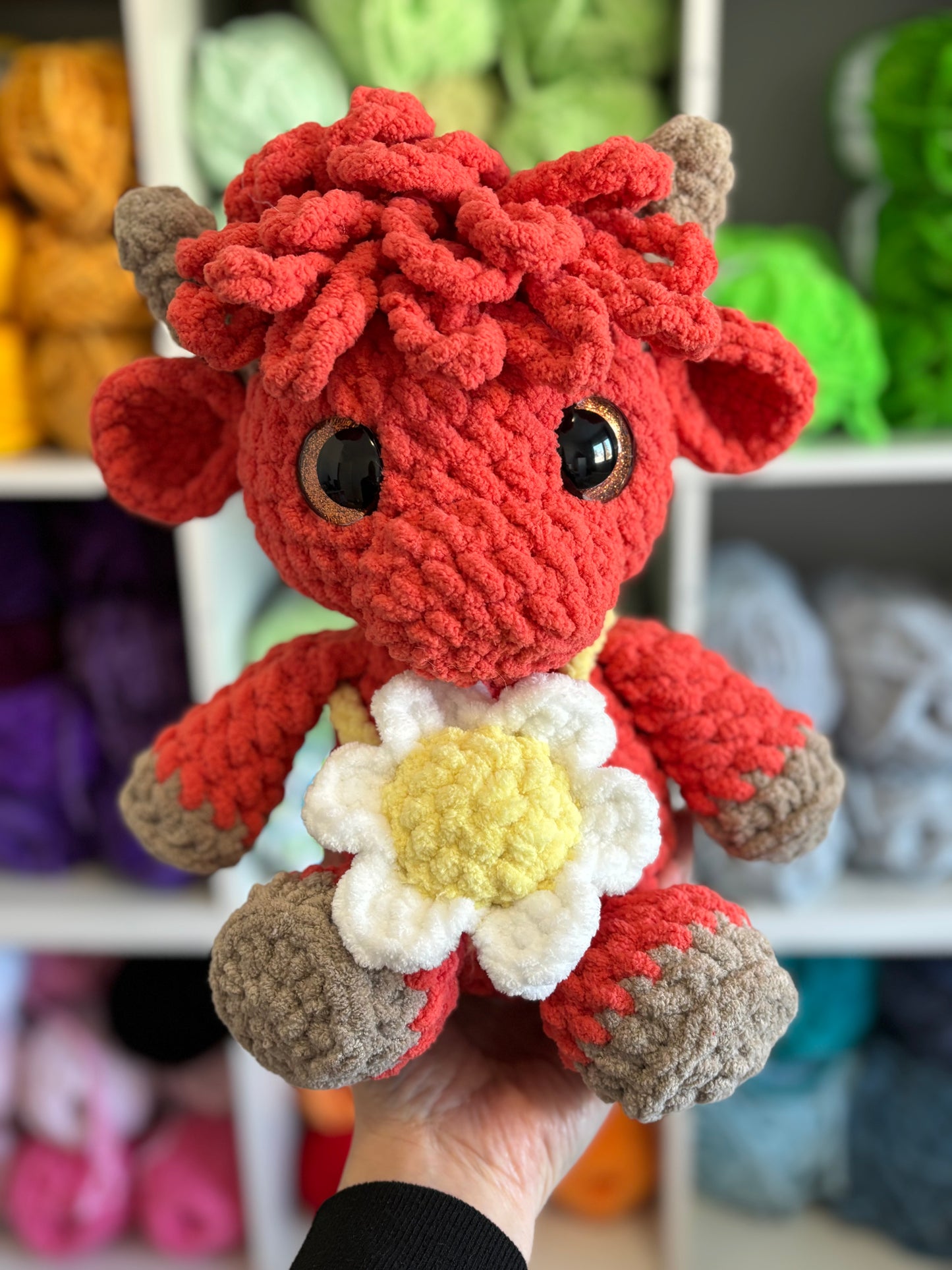 Cow and Highland Cow Digital Crochet Pattern, Low Sew (PDF Pattern)