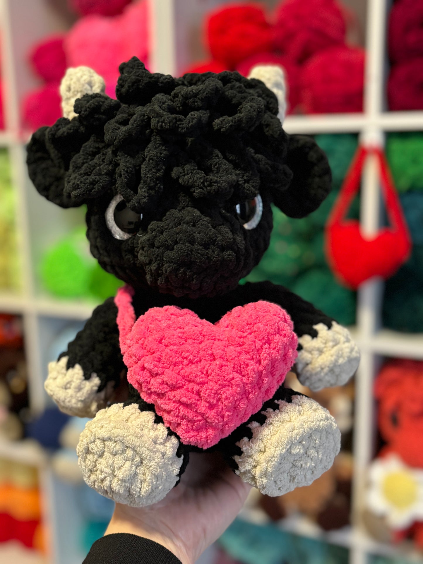 Cow and Highland Cow Digital Crochet Pattern, Low Sew (PDF Pattern)