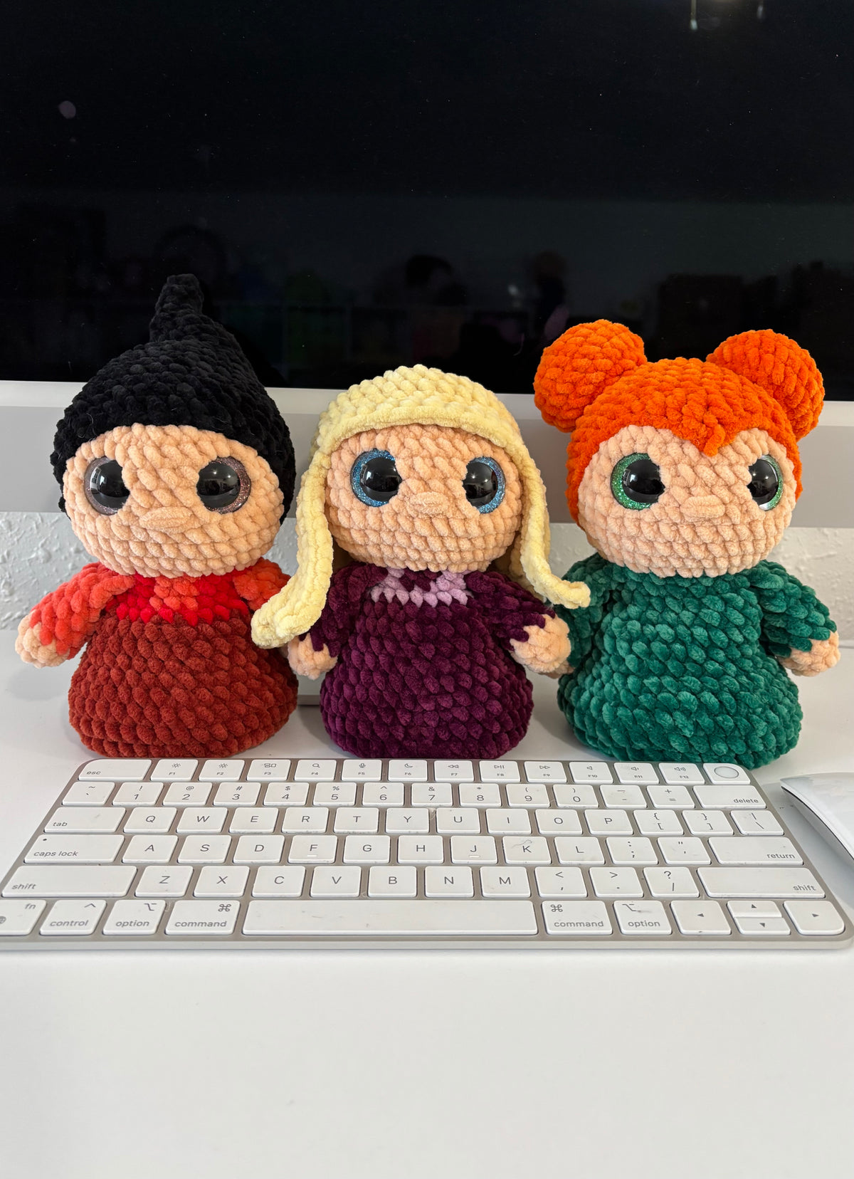 Three Witches Desk Pal Trio Bundle Digital Crochet Pattern, Low Sew Pattern (PDF Pattern)