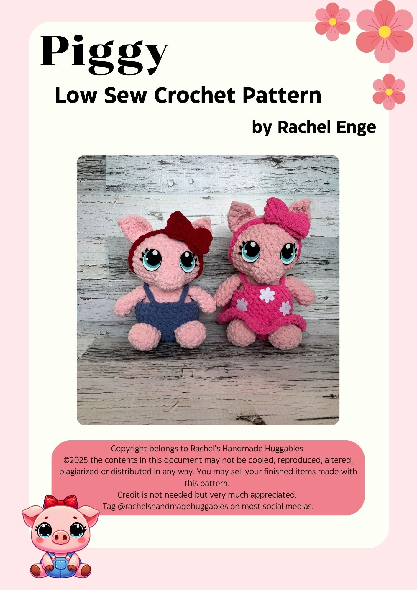 Piggy Low Sew Crochet Pattern
