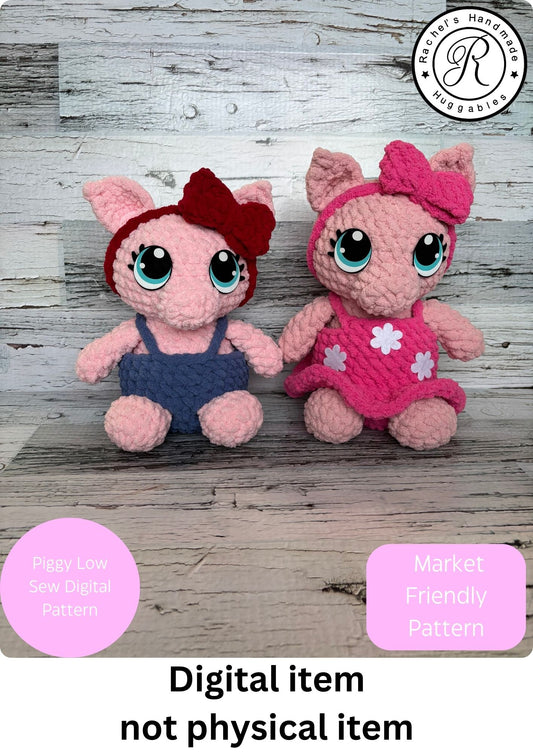 Piggy Low Sew Crochet Pattern