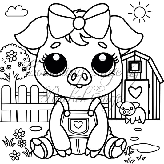 Piggy Colouring Pages (PDF Download File)